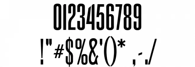 BrusioCondensed Font OTHER CHARS