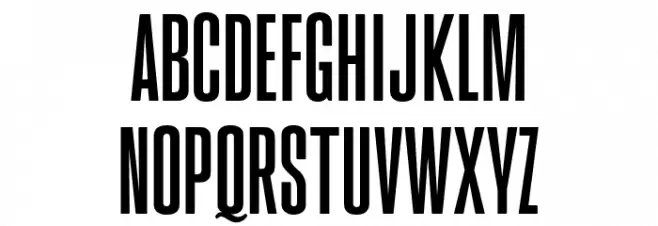 BrusioCondensed Font UPPERCASE