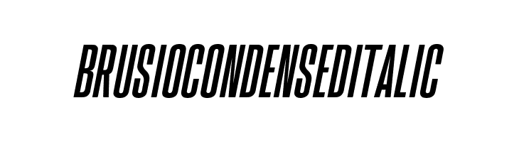 BrusioCondensedItalic  Free Fonts Download