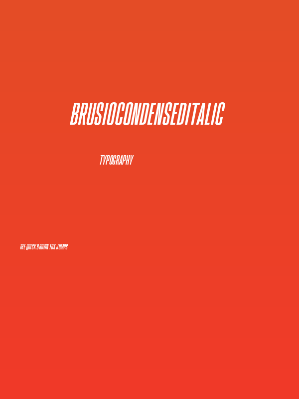 BrusioCondensedItalic Poster