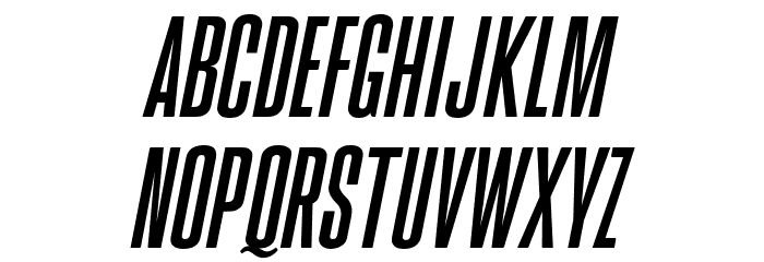 BrusioCondensedItalic Font LOWERCASE