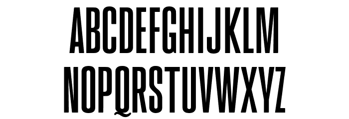 BrusioCondensed Font LOWERCASE