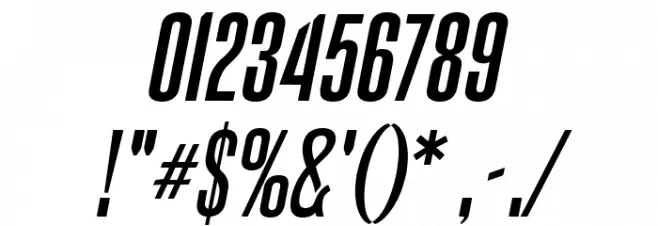 BrusioItalic Font OTHER CHARS
