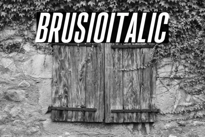 BrusioItalic Font examples