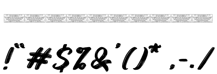 Bruskest DEMO Regular Font OTHER CHARS