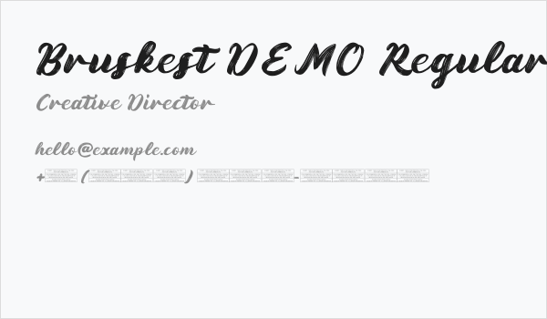 Bruskest DEMO Regular Business Card