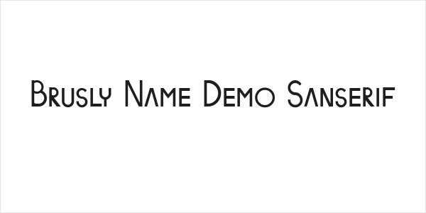Brusly Name Demo Sanserif Logo