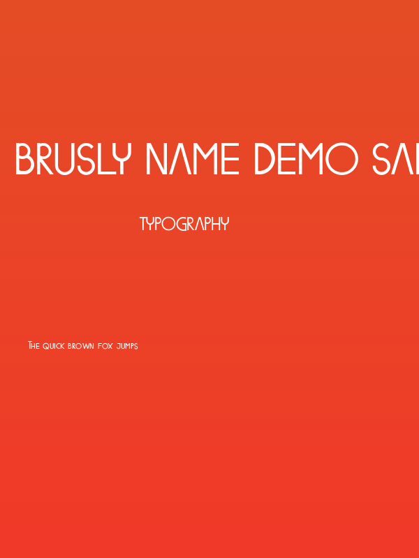 Brusly Name Demo Sanserif Poster