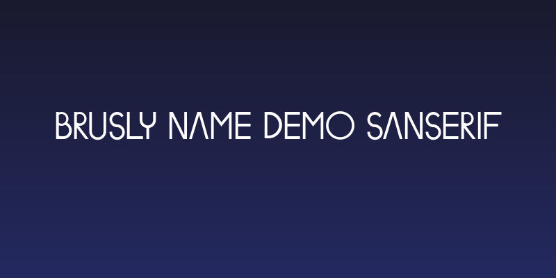 Brusly Name Demo Sanserif Social Header