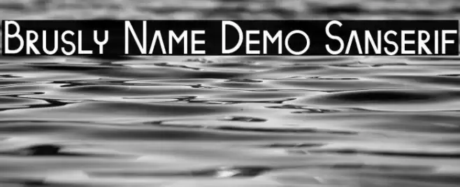 Brusly Name Demo Sanserif Font examples