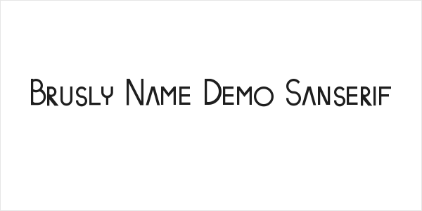 Brusly Name Demo Sanserif Logo