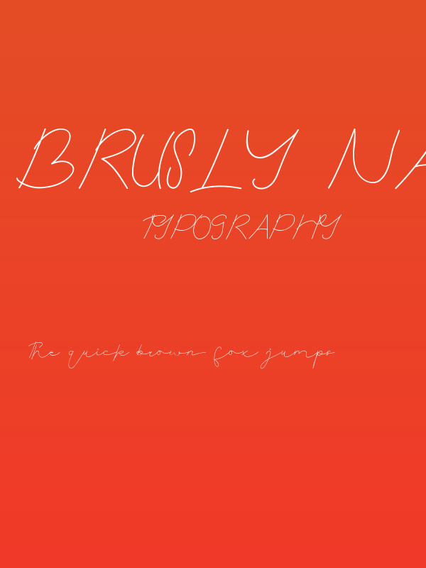 Brusly Name Demo Signature Poster