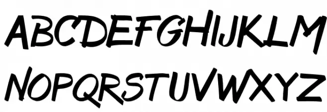 Bruss Schriftart Groß