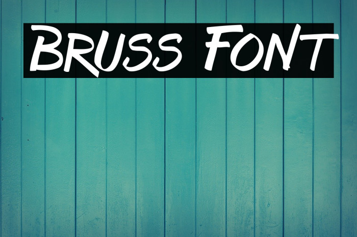 Bruss Font examples