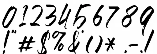 Brusthy Font OTHER CHARS