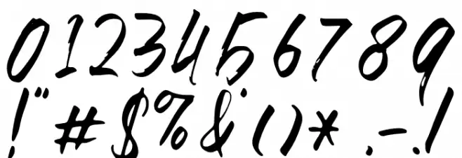 Brusthy Font OTHER CHARS