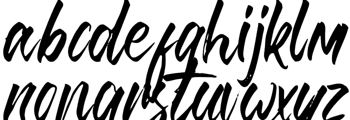 Brusthy Font LOWERCASE