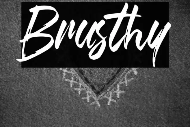 Brusthy Font examples