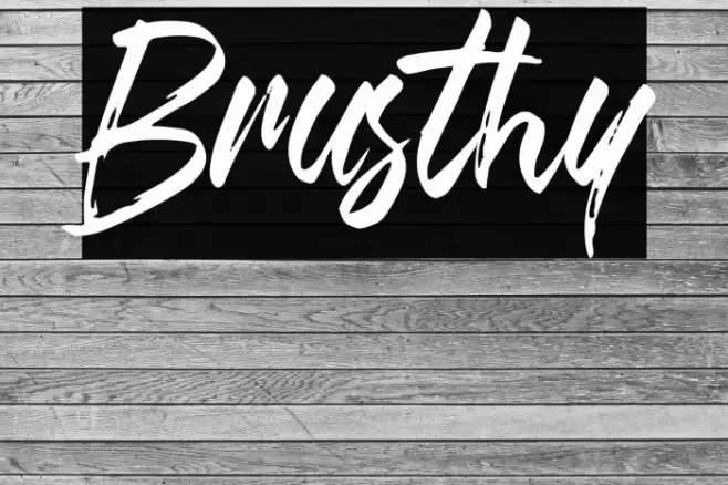 Brusthy Font examples