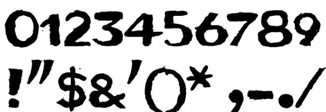 Bruta Woodcut Font OTHER CHARS