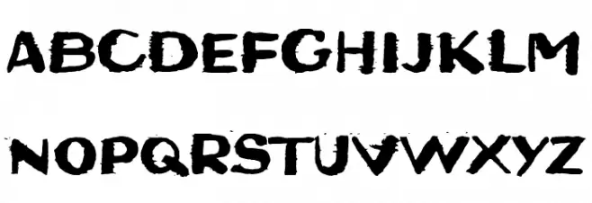 Bruta Woodcut Caratteri MAIUSCOLE