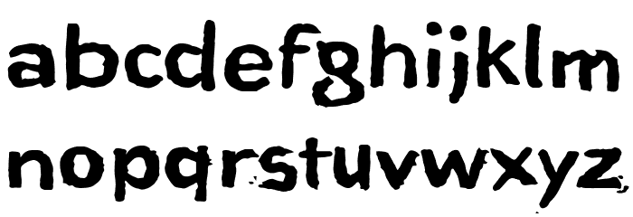 Bruta Woodcut Font LOWERCASE