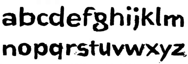 Bruta-Woodcut خط أحرف صغيرة