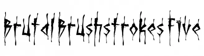Brutal Brushstrokes Five Font