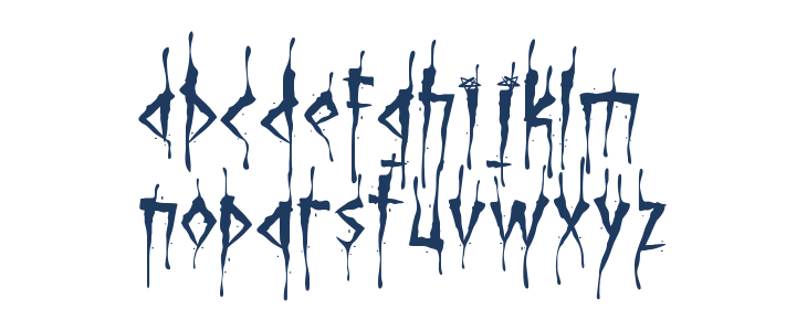 Brutal Brushstrokes Five Lowercase