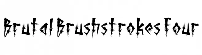 Brutal Brushstrokes Four Font