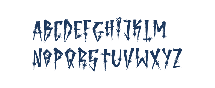 Brutal Brushstrokes Four Uppercase