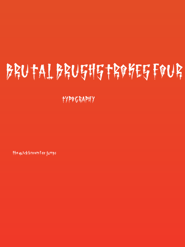 Brutal Brushstrokes Four Poster