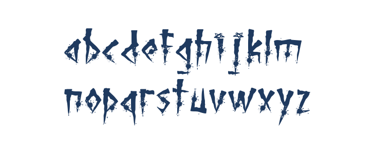 Brutal Brushstrokes Four Lowercase