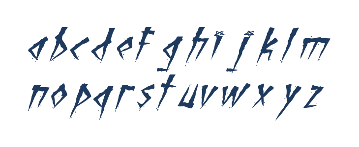 Brutal Brushstrokes One Lowercase
