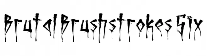 Brutal Brushstrokes Six Font