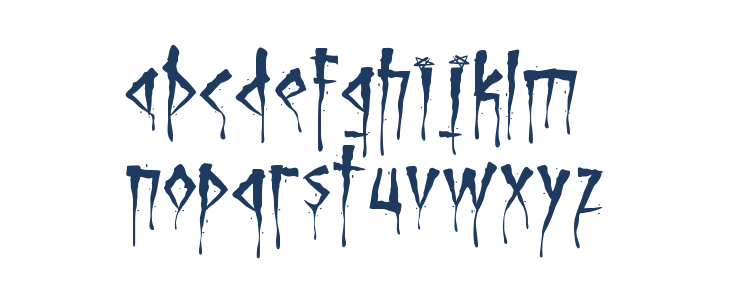 Brutal Brushstrokes Six Lowercase