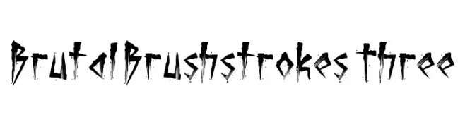 Brutal Brushstrokes Three Font