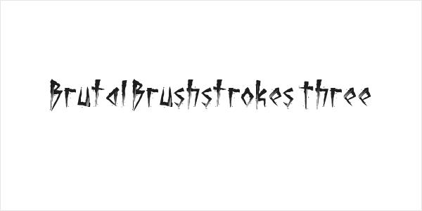 Brutal Brushstrokes Three Logo