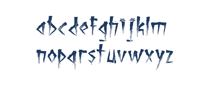 Brutal Brushstrokes Three Lowercase