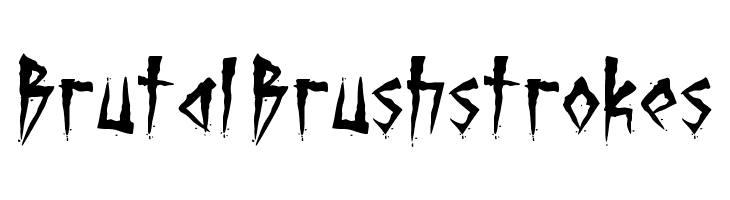 Brutal Brushstrokes  les polices de caractères gratuit tlcharger