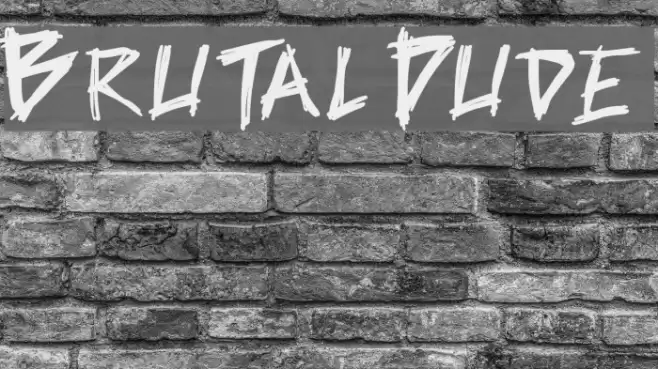Brutal Dude Font examples