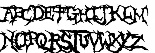 Brutal Tooth フォント 大文字