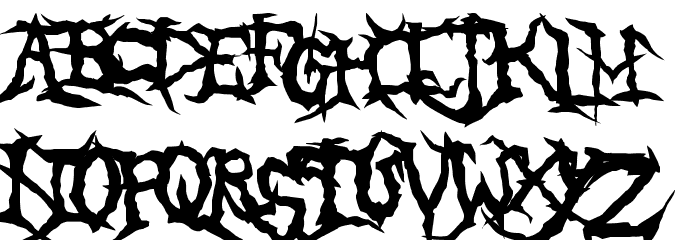 Brutal Tooth Font LOWERCASE