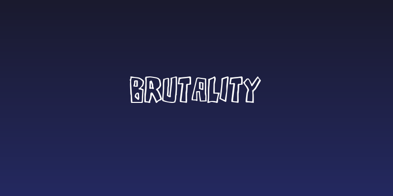 Brutality Social Header
