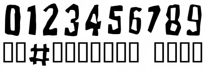 BrutalityExtra Font OTHER CHARS