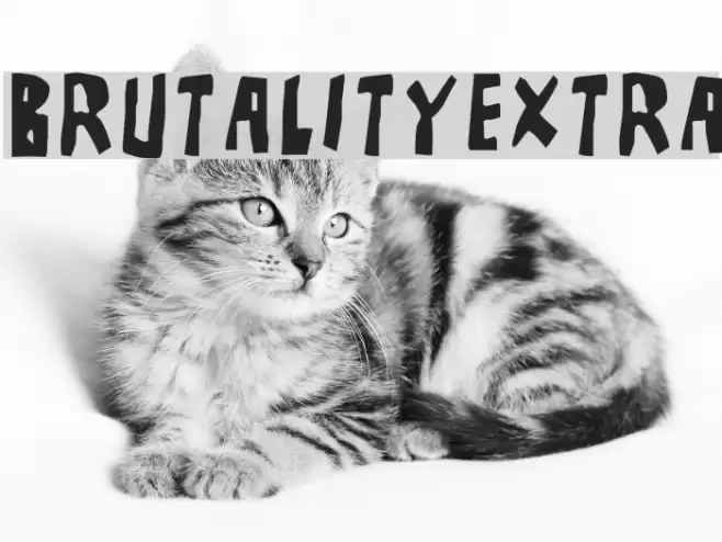 BrutalityExtra Font examples
