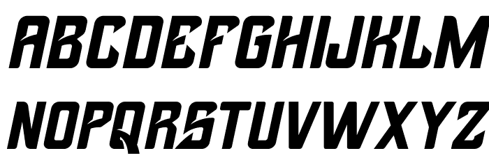 Brutals Tilted Font LOWERCASE