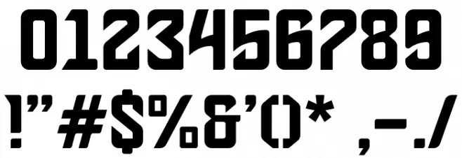 Brutals Font OTHER CHARS