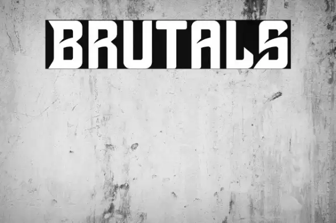 Brutals Font examples