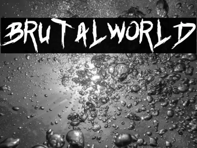 Brutalworld Font examples